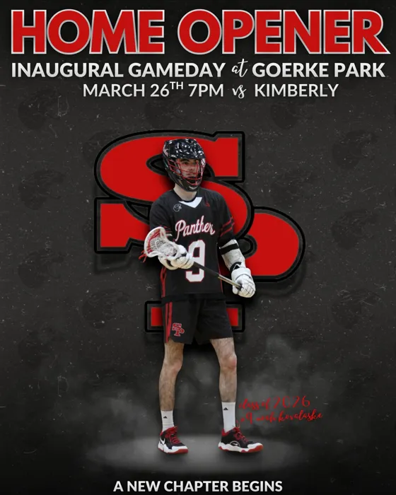 SPASH lacrosse home opener graphic